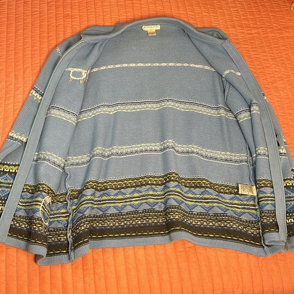 Vintage Allison Daley Fair Isle Black Sheep Knit Cardigan Sweater Full Zip sz 1X - Picture 6 of 16